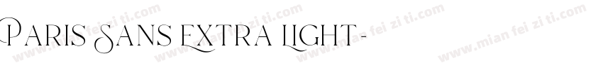 Paris Sans Extra Light字体转换